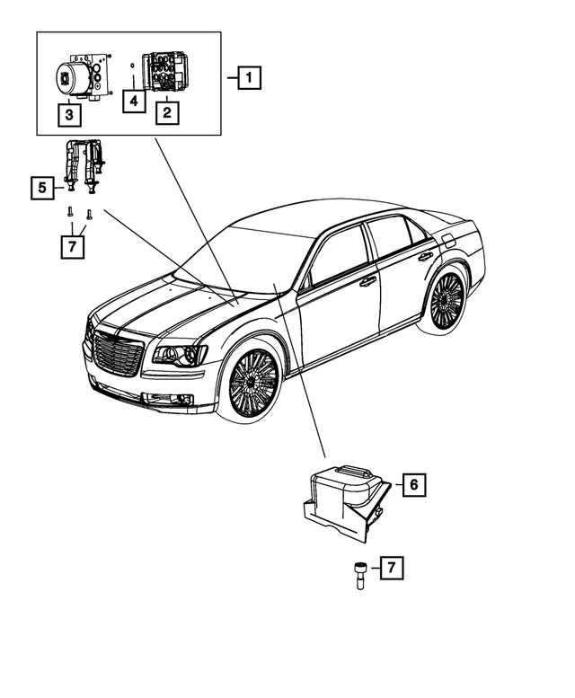 68089525AA - Electrical: Anti-lock Brake System Hydraulic Control Unit for Mopar Image