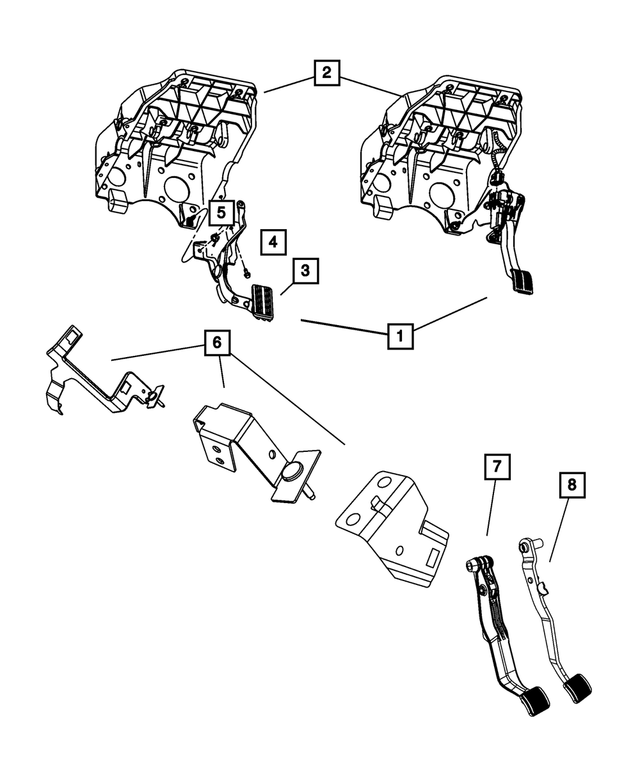 55366032AD - Fuel: Brake Pedal And Bracket for Mopar Image image
