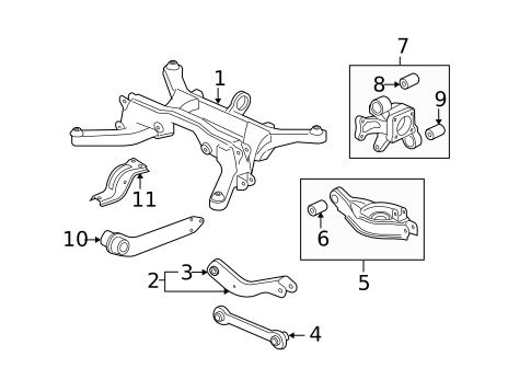 Rear Suspension for 2007 Pontiac Torrent #1