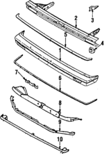 57717GA510 - Body: Bumper Cover for Subaru: DL, GL, GL-10, RX Image