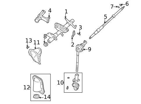 Steering Column Assembly for 2002 Toyota Tacoma #2