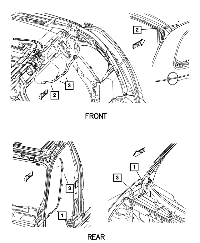 4724539AB - Body Sheet Metal Except Doors: Sunroof Drain Hose for Mopar Image