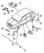 1BX26DW1AH - Electrical: Intrusion Module Sensor for Chrysler: PT Cruiser, Sebring | Dodge: Avenger, Caliber | Jeep: Compass, Patriot Image