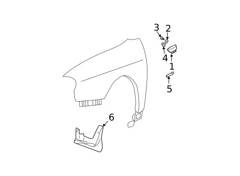 Exterior Trim - Fender for 2004 Hyundai Sonata #0