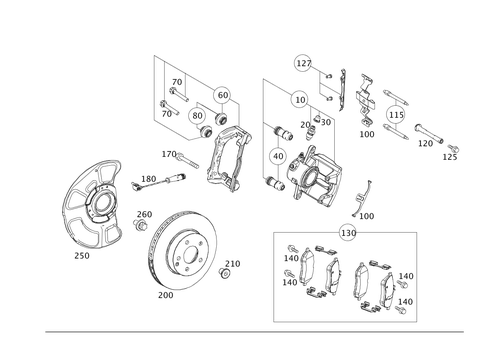 Front Wheel Brake for 2016 Mercedes-Benz E350 #0