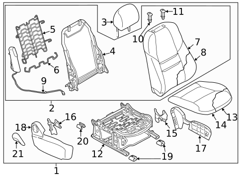 Passenger Seat Components for 2017 Mazda CX-9 #0