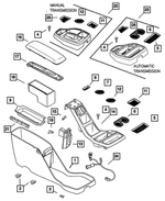 UE391DVAC - Instrument Panel and Radios and Consoles: Base Console for Mopar Image