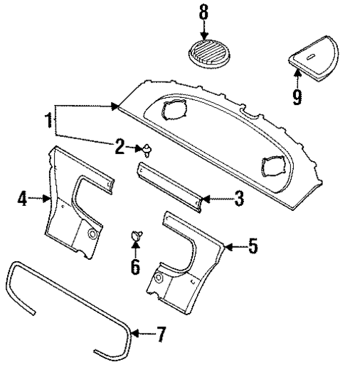 Interior Trim - Rear Body for 1997 Nissan 240SX #0