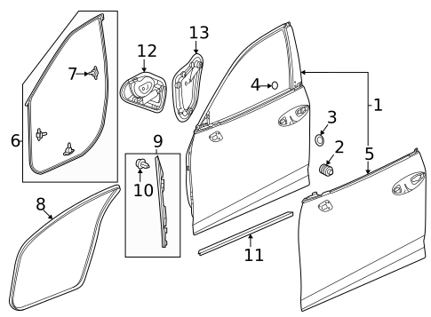 Door & Components for 2024 Acura TLX #0