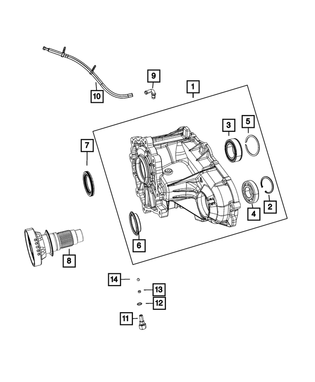 68071192AB - MP3023; 2 Speed Transfer Case: Front Case Half for Mopar Image