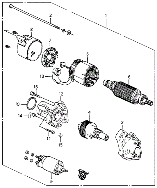 Starter Motor (Mitsuba) for 1984 Honda Accord #0