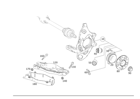 Rear Axle Suspension for 2013 Mercedes-Benz E400 #0