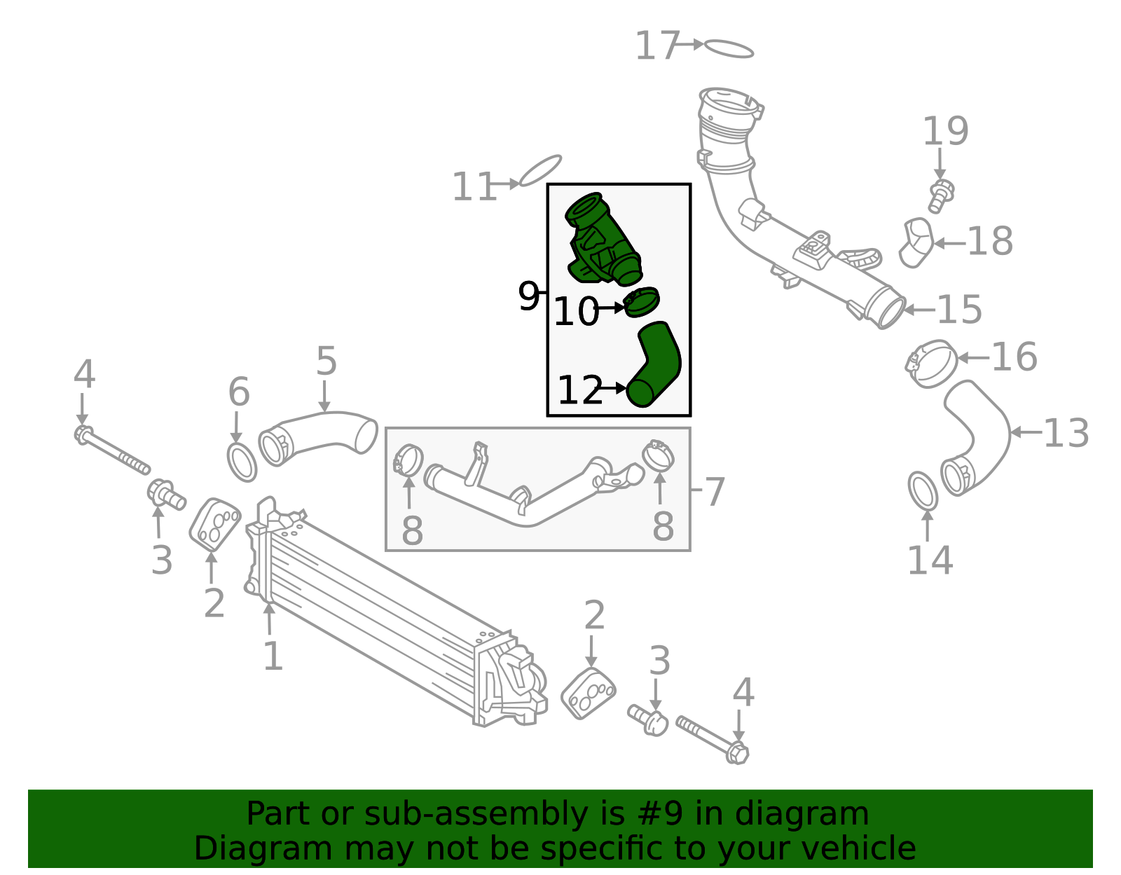 2015-2026 Volvo Inter-Cooler Hose 32325480 | TascaParts.com