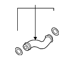1K0145828AC - Belts &amp; Cooling: Inter-cooler Pipe for Volkswagen Image