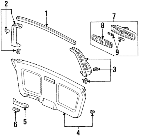 Interior Trim for 1998 Isuzu Oasis #0