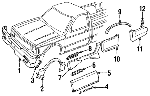 Ground Effects for 1991 GMC Syclone #0