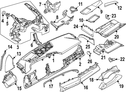 Instrument Panel Components for 2024 BMW i5 #0