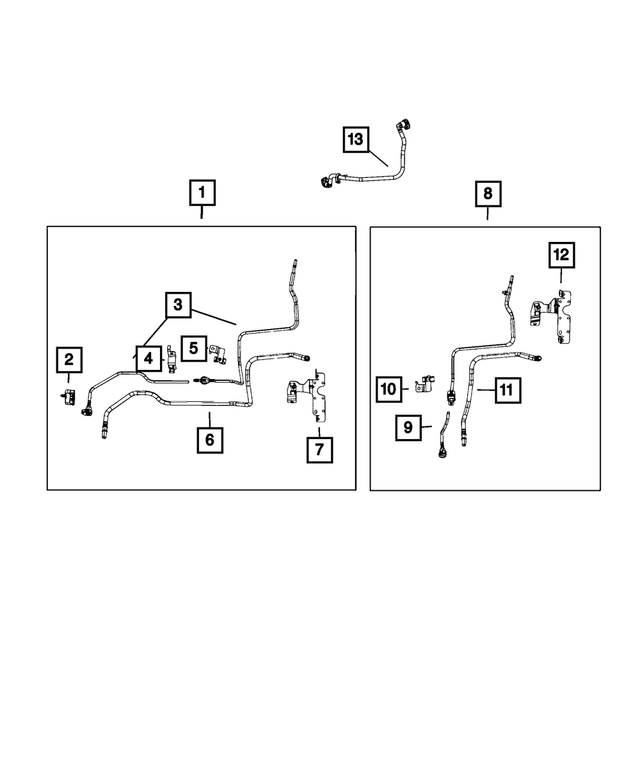 52030493AA - Fuel: Fuel Line Bracket for Mopar Image
