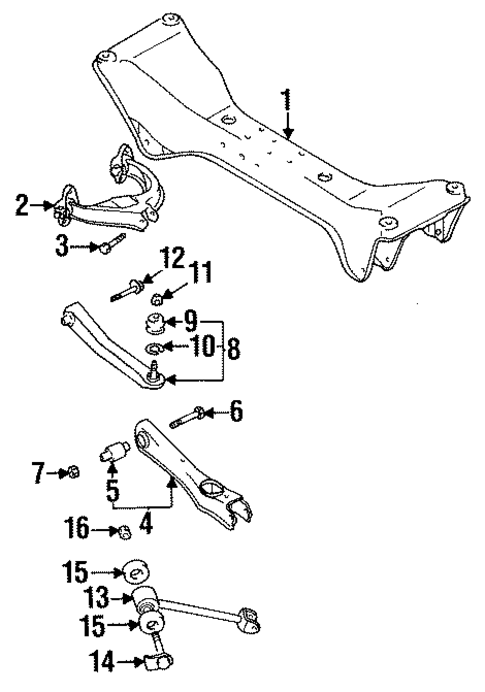 Rear Suspension for 1996 Mitsubishi Eclipse #1