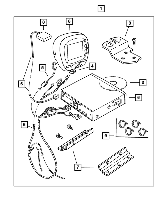 82207571 - Mopar Accessories - Component Parts: Vehicle Navigation Kit for Mopar Image