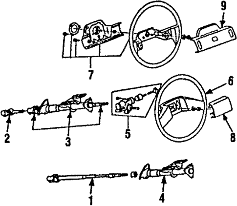 Steering Column & Wheel for 1987 Chevrolet Spectrum #0