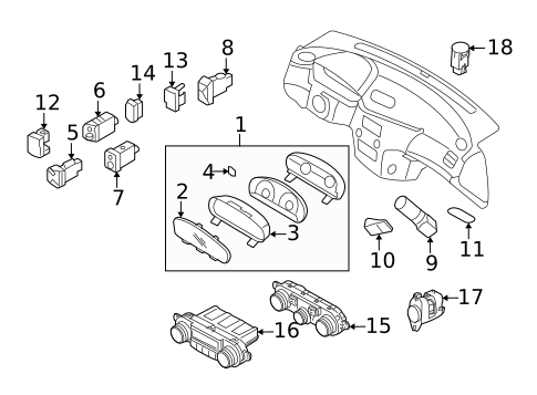 Cluster & Switches for 2008 Kia Optima #0
