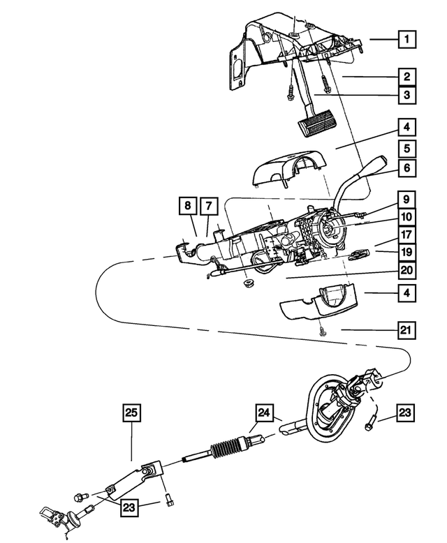 5057124AC - : Steering Column for Dodge: Ram 1500, Ram 2500, Ram 3500 Image