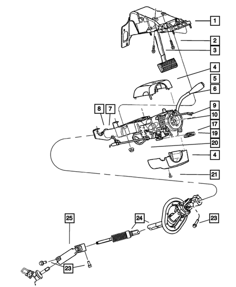 Steering Column for 2003 Dodge Ram 1500 #0