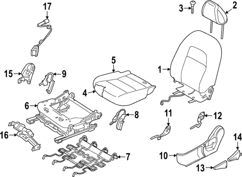 Driver Seat Components for 2024 Nissan Altima #1