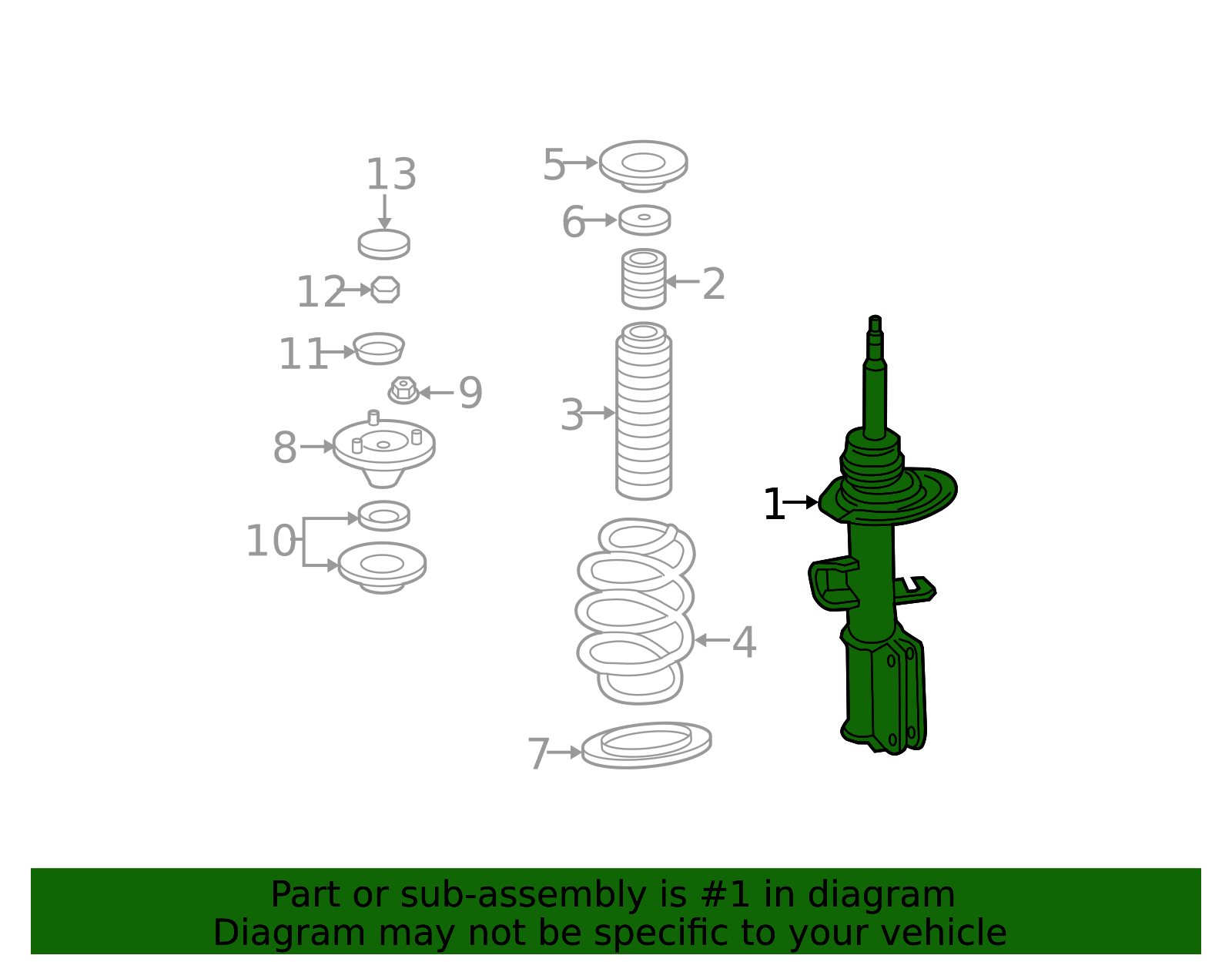 31316764604 - 2001-2006 BMW X5 Strut (31-31-6-764-604) | BMW of South ...