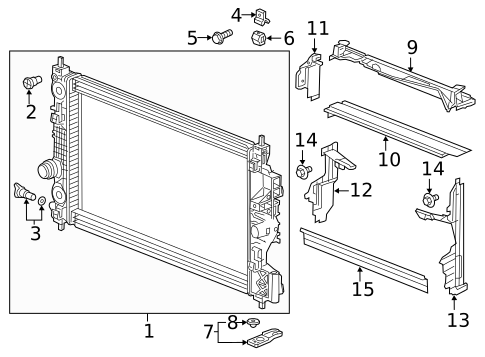 Radiator & Components for 2018 Buick Cascada #0