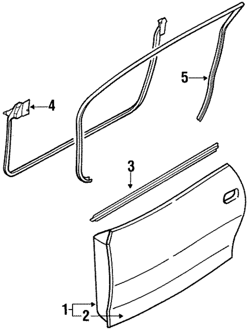 Door & Components for 1998 Dodge Avenger #0