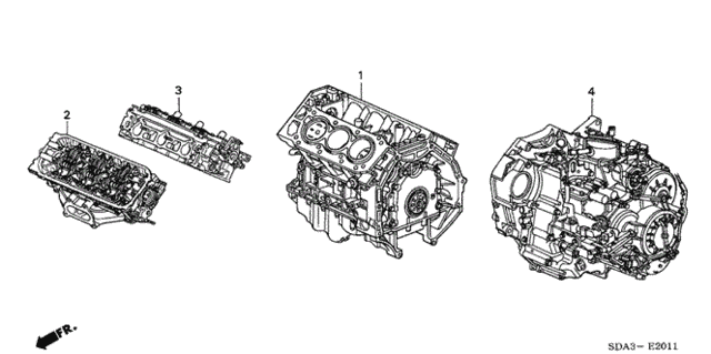 Engine Assy. - Transmission Assy. for 2005 Acura TL #0