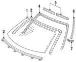 F32Z6103100A - : Windshield for Ford: Probe Image