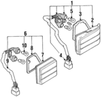 9241033050 - : 1989-1990 Hyundai Sonata - Lens &amp; Housing for Hyundai: Sonata Image