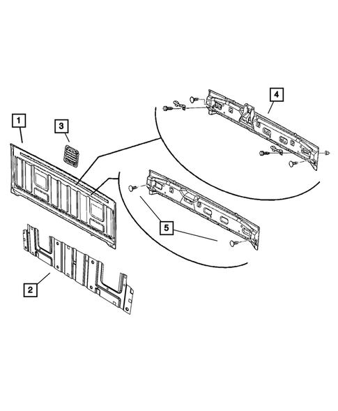 Aperture Panel, Pillar Supports and Cab Back  for 2015 Ram 3500 #7