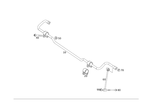 Torsion Bar, Rear for 2013 Mercedes-Benz SL63 AMG #0