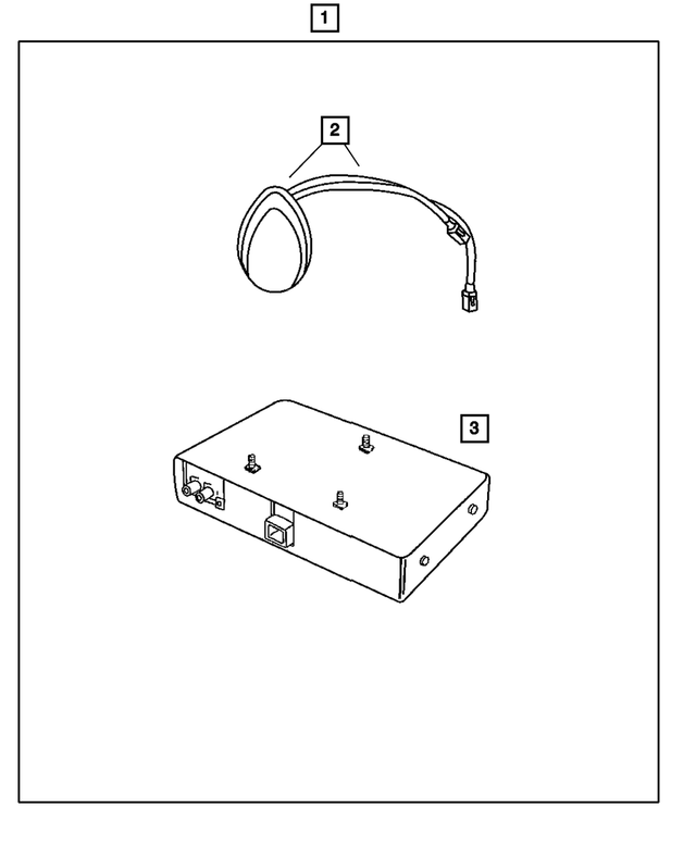 82208881AA - Mopar Accessories - Component Parts: Satelite Receiver for Mopar Image image