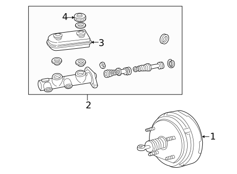 Master Cylinder - Components On Dash Panel for 1996 Dodge B3500 #0