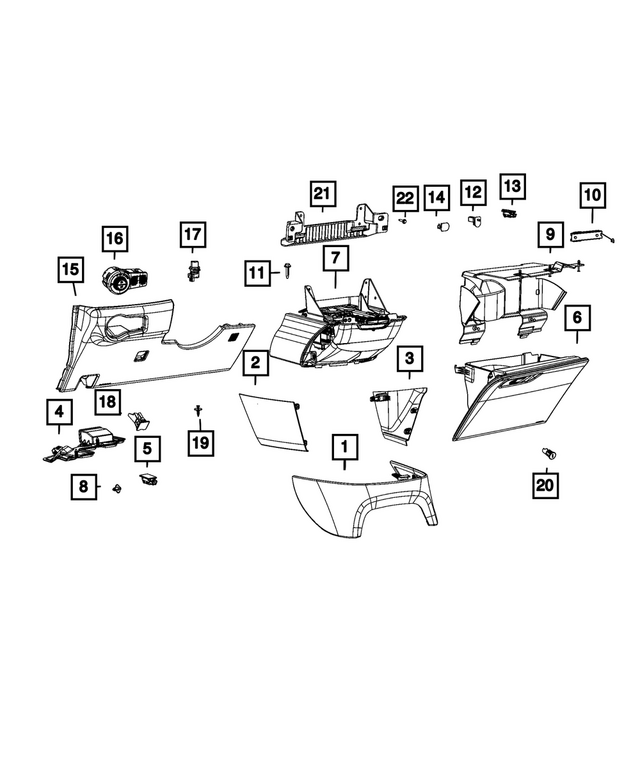 4685164 - Interior Trim: Glove Box Lamp Hole Cover for Mopar Image image