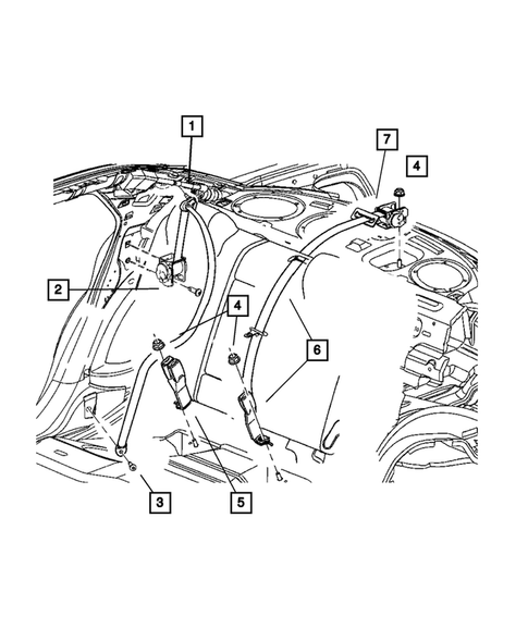 Seat Belts-Front and Rear for 2006 Chrysler 300 #1