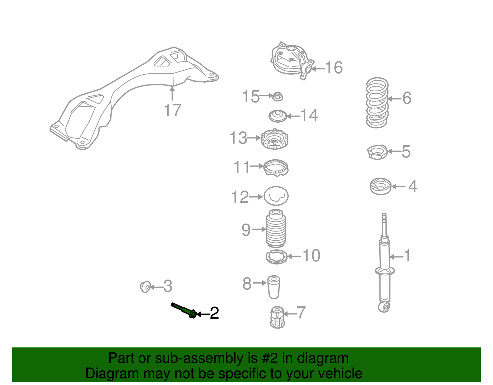 Shock Assembly Bolt - Porsche (N-105-924-02)