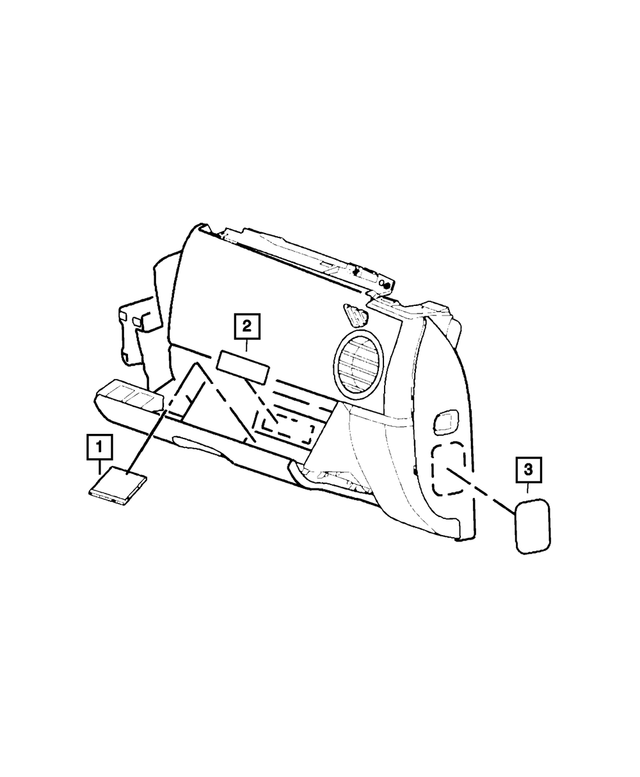 « 5108001AB – Labels : Coussin Anti-chocs Etiquette, Passager pour Mopar Image »