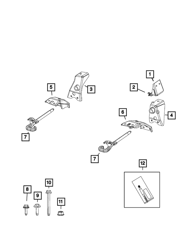 68291676AA - : Tow Hook Bracket for Mopar Image