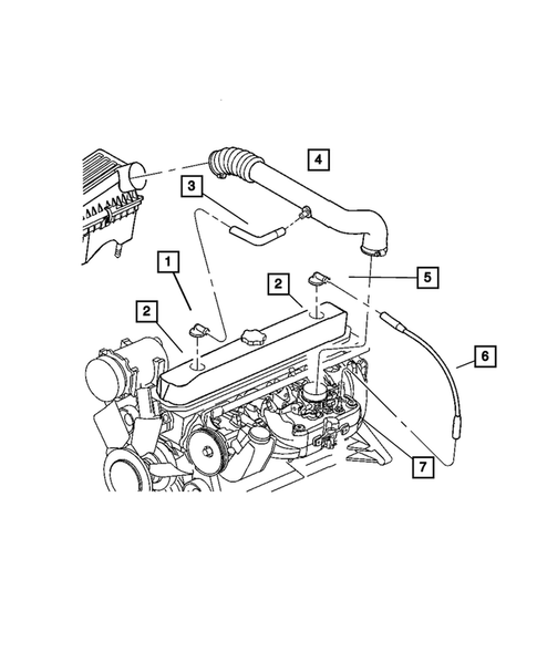 Crankcase Ventilation for 2004 Jeep Wrangler #0