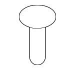 1416003133 - Body: Bumper Cover Rivet for Genesis: Electrified G80, Electrified GV70, G70, G80, G90, GV60, GV70, GV80 | Hyundai: Accent, Azera, Elantra, Elantra Coupe, Elantra GT, Equus, Genesis, Ioniq 6, Palisade, Santa Fe, Santa Fe Sport, Santa Fe XL, Sonata, Tucson, Veloster, Veloster N, Venue, Veracruz Image