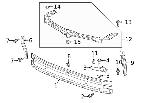 Bumper & Components - Front for 2020 Chevrolet Blazer #1