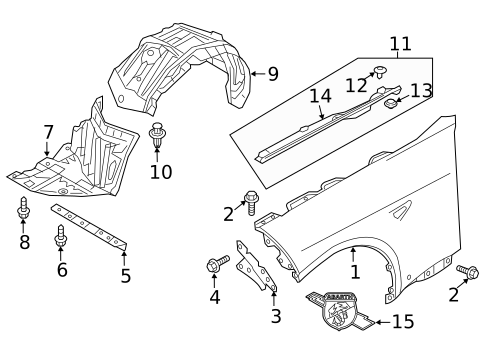 Fender & Components for 2019 Fiat 124 Spider #0