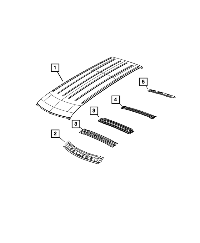 68628255AA - Body Sheet Metal Except Doors: Roof Panel for Mopar Image