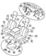 1FL811J3AA - Interior Trim: Front Headrest for Mopar Image